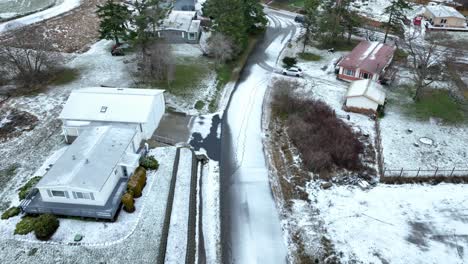 Barrio-Americano-Cubierto-De-Nieve.