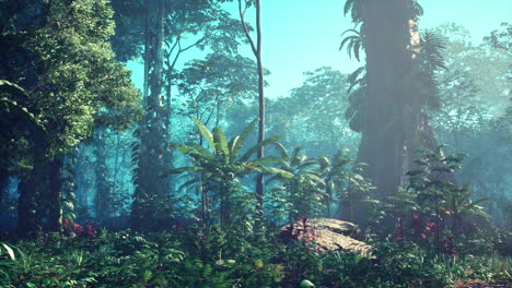 lush tropical jungle - 3d render