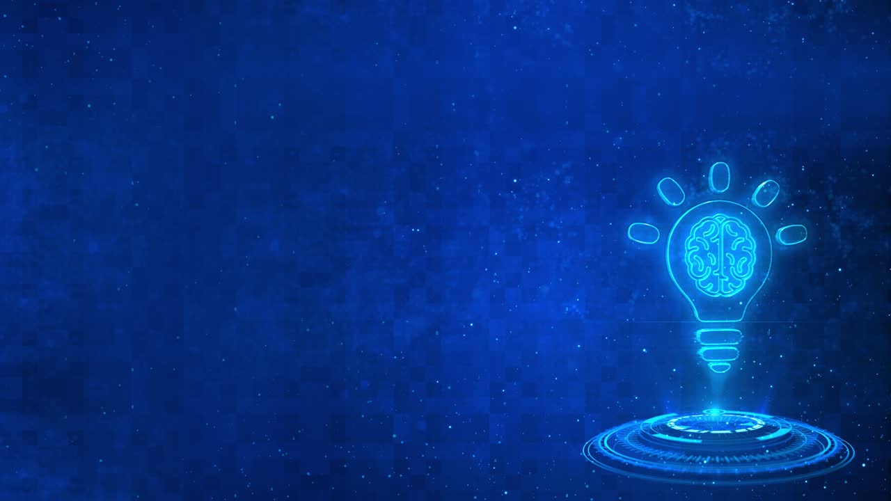 Creative idea technology digital data network connection lamp background motion abstract background