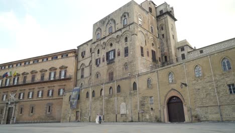 wedding ceremony at historic italian palace