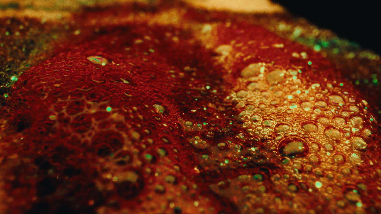 Abstract Macro Photography of Liquid Bubbles