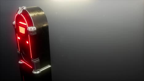 jukebox de bucle retro en la oscuridad