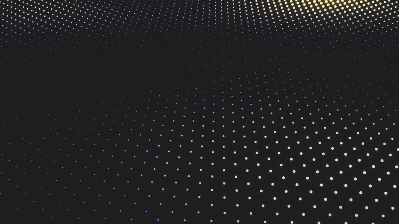 Glowing Dots Moving Across a Dark Abstract Background