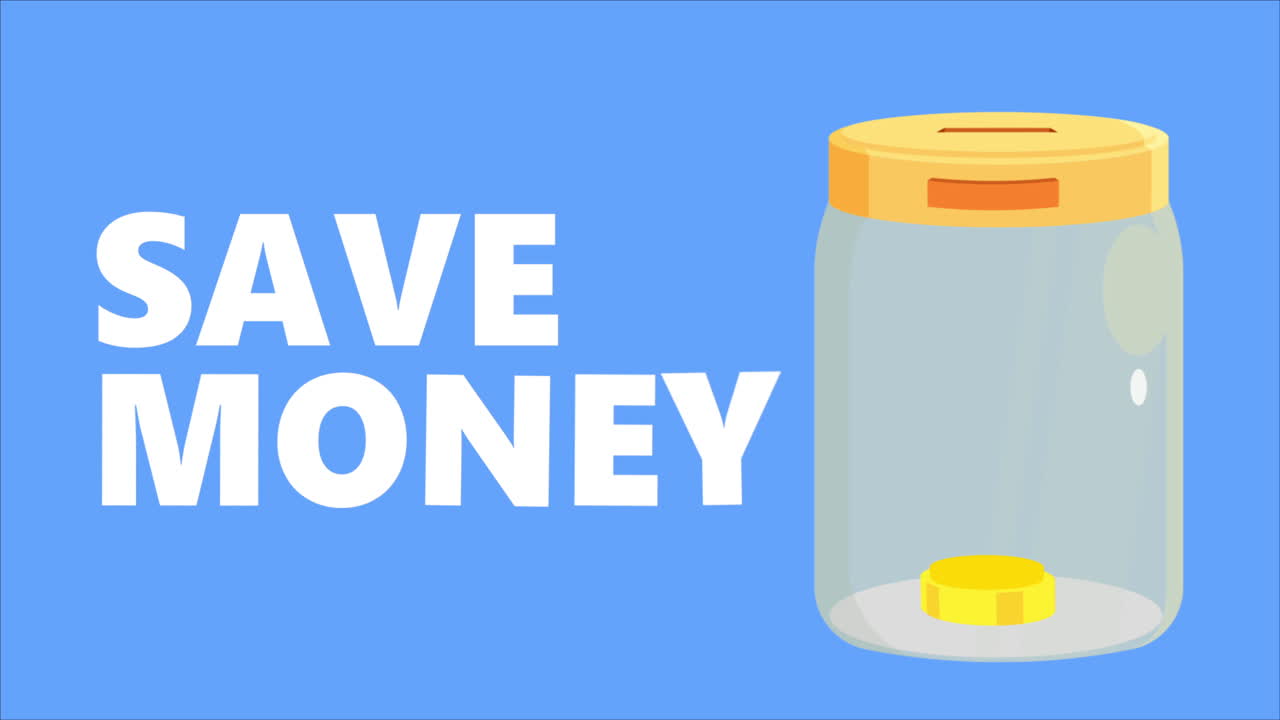 돈 절약 동전 모션 그래픽 2d 애니메이션