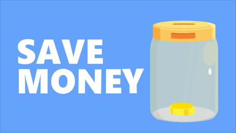 saving money coin motion graphics 2d animation