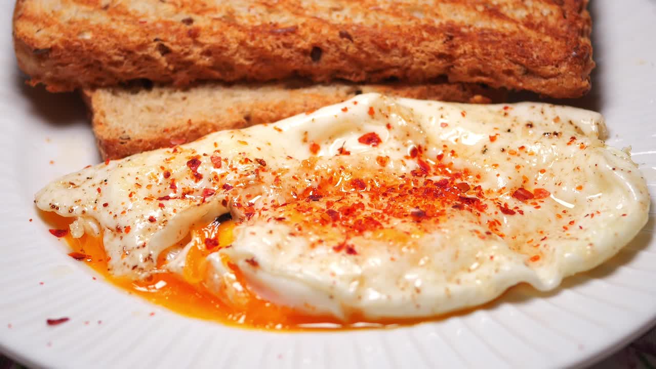Fried egg and toast