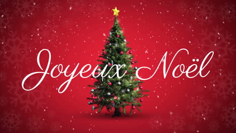 joyeux noã«l written over christmas tree