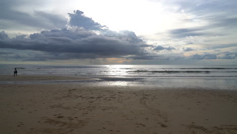 tropical beach with cloudy time