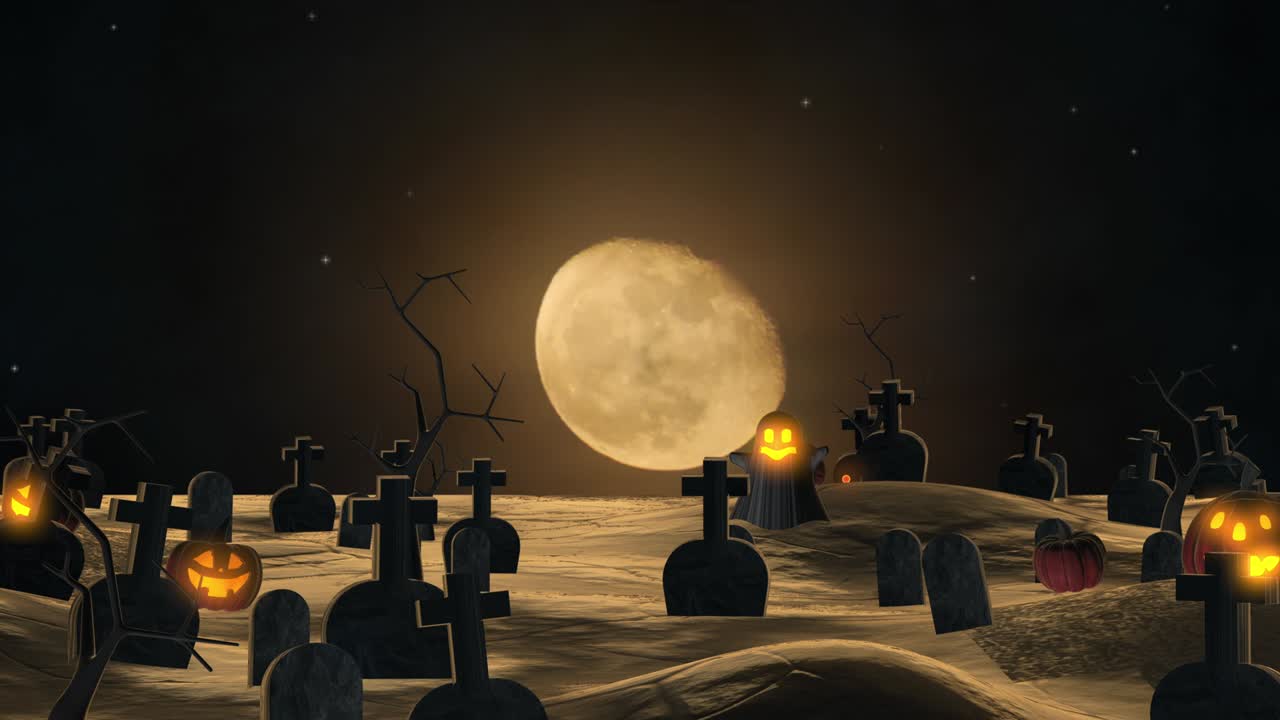 장면 할로윈 밤 배경