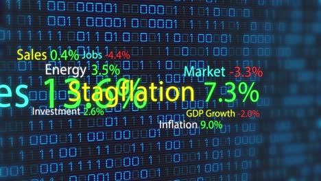 animation of data processing over black background