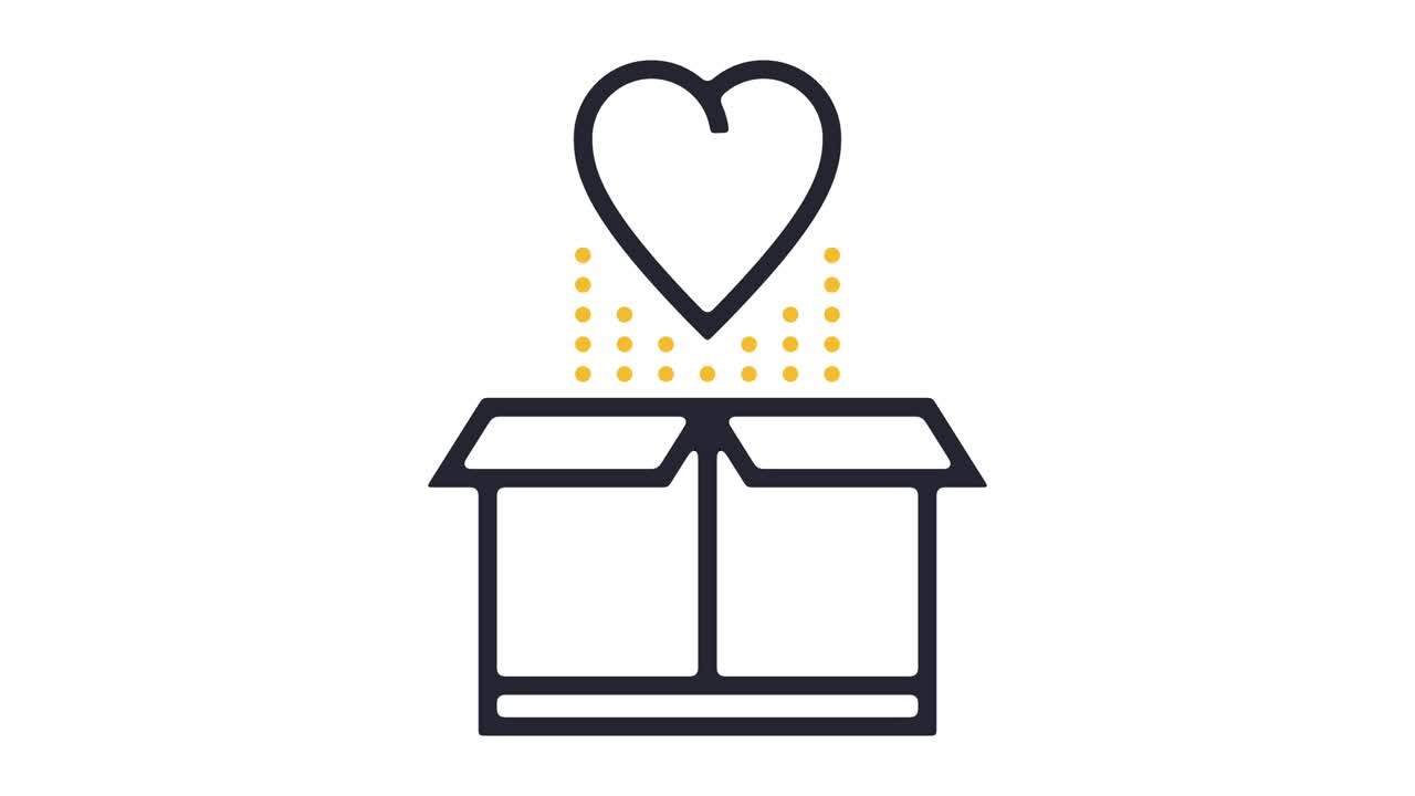 ideas de línea de regalos animación de íconos