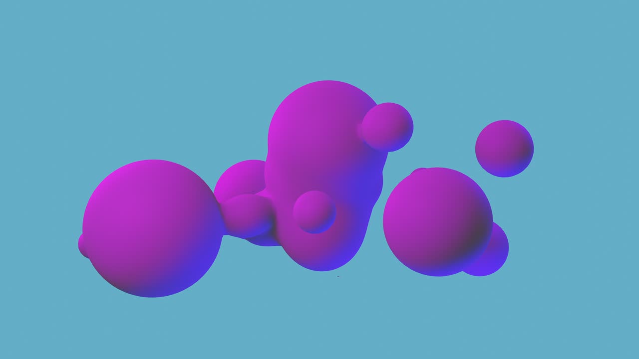 animación de fluido de fondo formas de esfera de fluido púrpura y rosa abstracto. ilustración de renderización 3d 4k