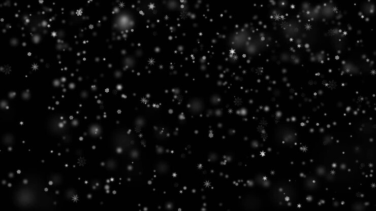 слева направо большие снежинки вращаются. белые кристаллы снега в петле. снег снежинки частицы снежинки плавно петли черный альфа зеленый экран анимация