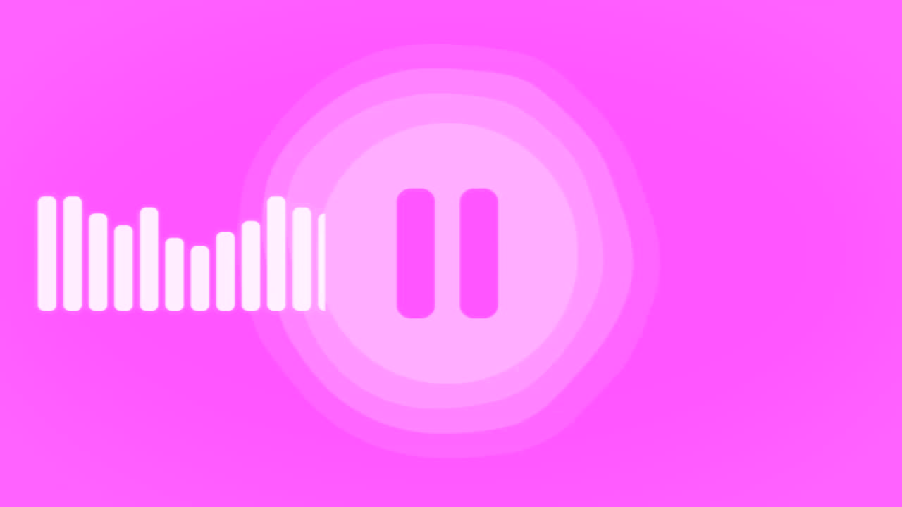 Visualizzatore audio con pulsante di pausa