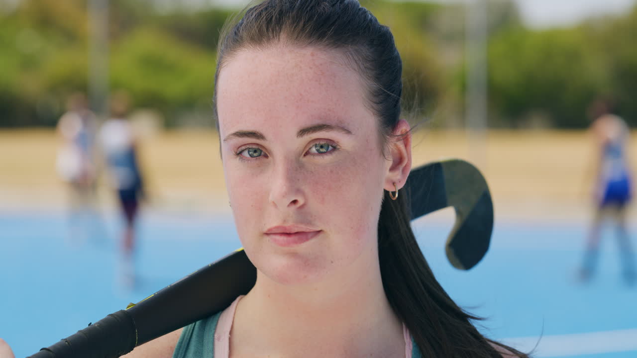 여자 하키 선수 초상화