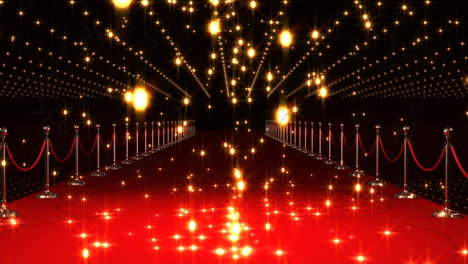 animación de estrellas cayendo sobre la alfombra roja
