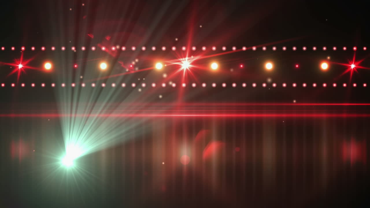 댄스 플로어와 반 ⁇ 이는 불빛의 애니메이션