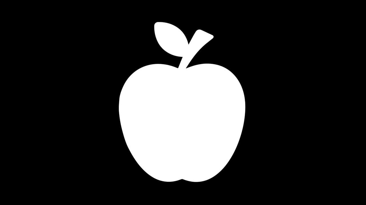 Apple-ikon Vintage Forvrænget Dårligt Signal Animation