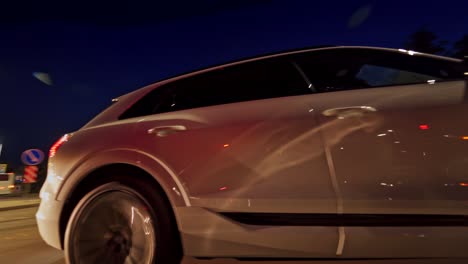 new electric audi e tron. audi e tron 55 quattro suv with high voltage battery and electric engine motor