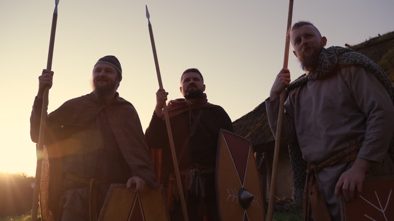 Historical Reenactment of Viking Warriors