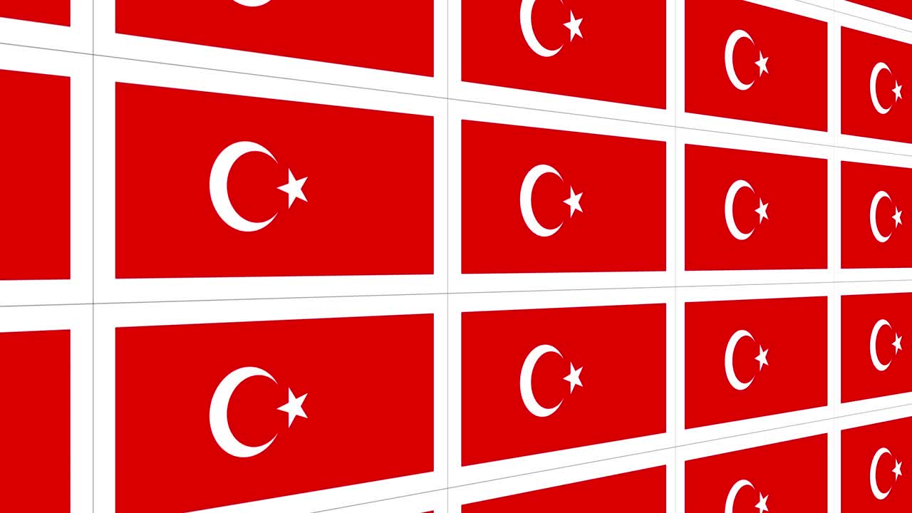 터키 국기를 은 포스트카드