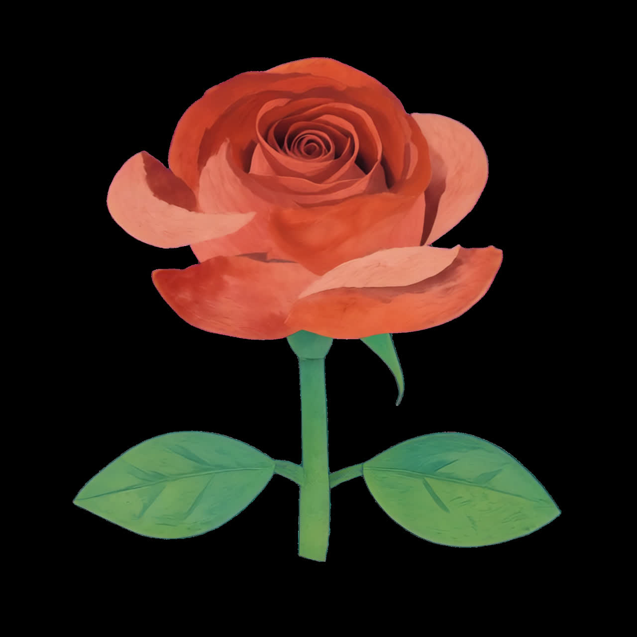Ilustración de una rosa roja