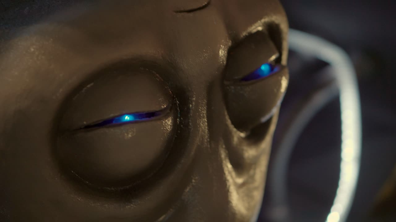 крупный план инопланетной скульптуры