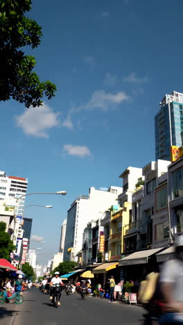 busy street scene in ho chi minh city