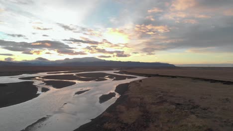aerial reveal of icelandic landscape