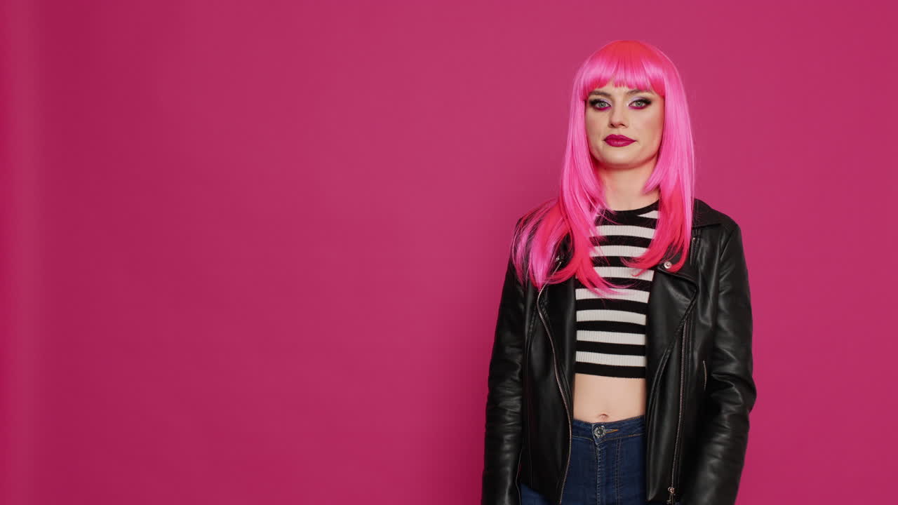 Sensual carefree woman whispering secret at camera