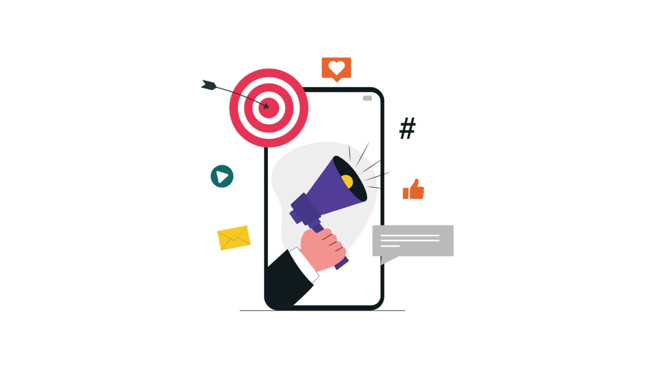 Digitales Marketing und Social-Media-Promotion auf dem Smartphone