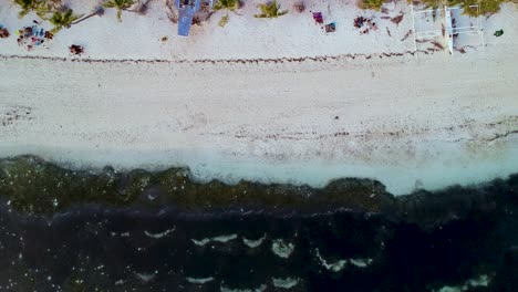 Aerial-top-down-of-Paliton-beach-at-sunset,-Siquijor,-Visayas,-Philippines