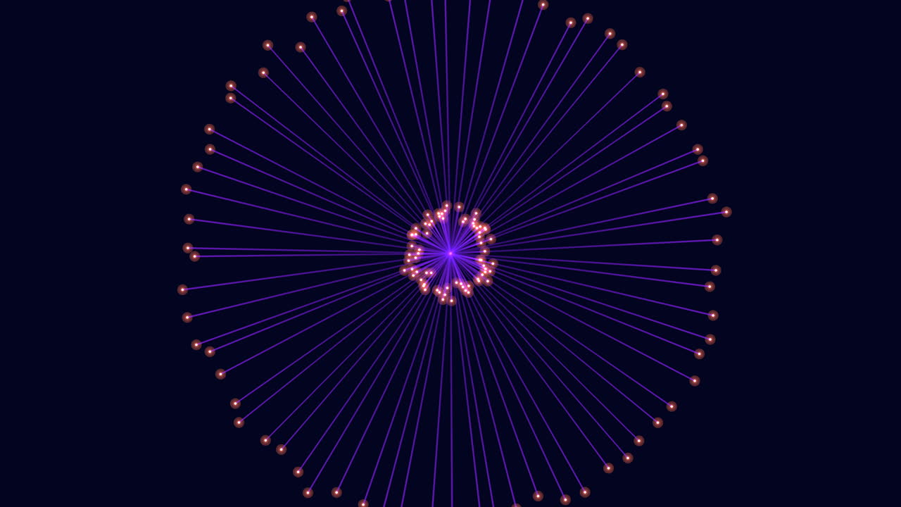 Futuristic sphere with neon dots 1