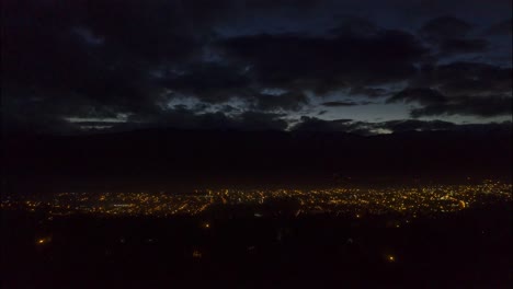 time-lapse of sunset over el bolson, argentina, wide shot