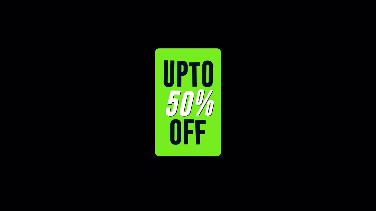 Animated Big Sale Promotion Graphic with Fifty Percent Off Discount