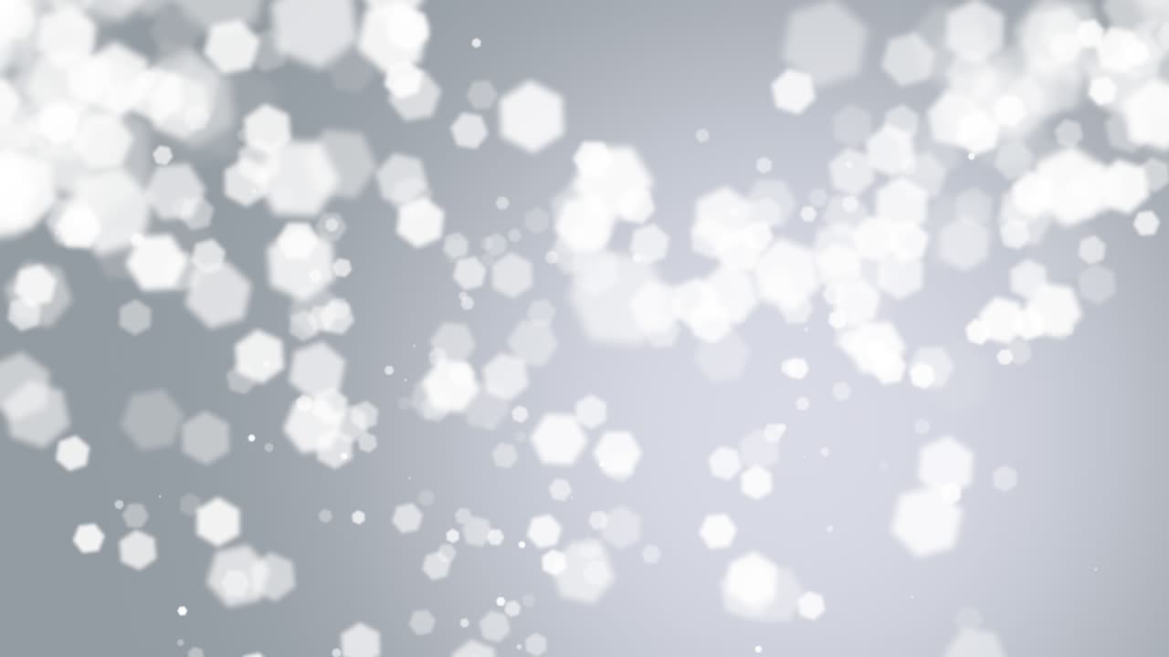 luces blancas y partículas que caen sobre un fondo brillante