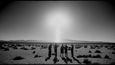 military personnel in a desert outpost