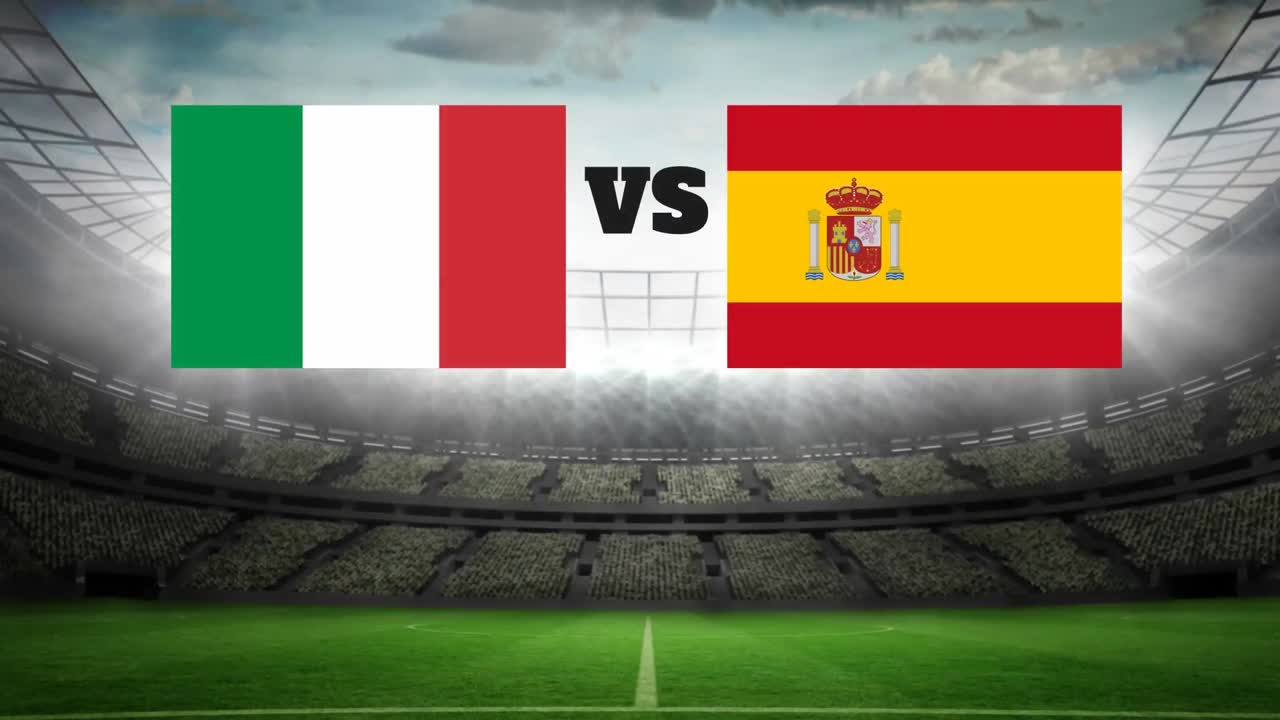 조명 비디오와 함께 애니메이션 축구장