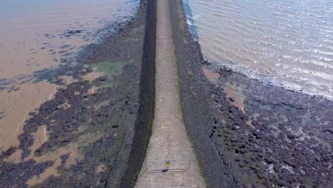 Stone-Pier-At-The-Beacon-Hill-Fort-In-Harwich,-Essex,-United-Kingdom