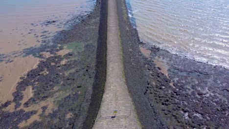 stone pier at the beacon hill fort in harwich, essex, united kingdom