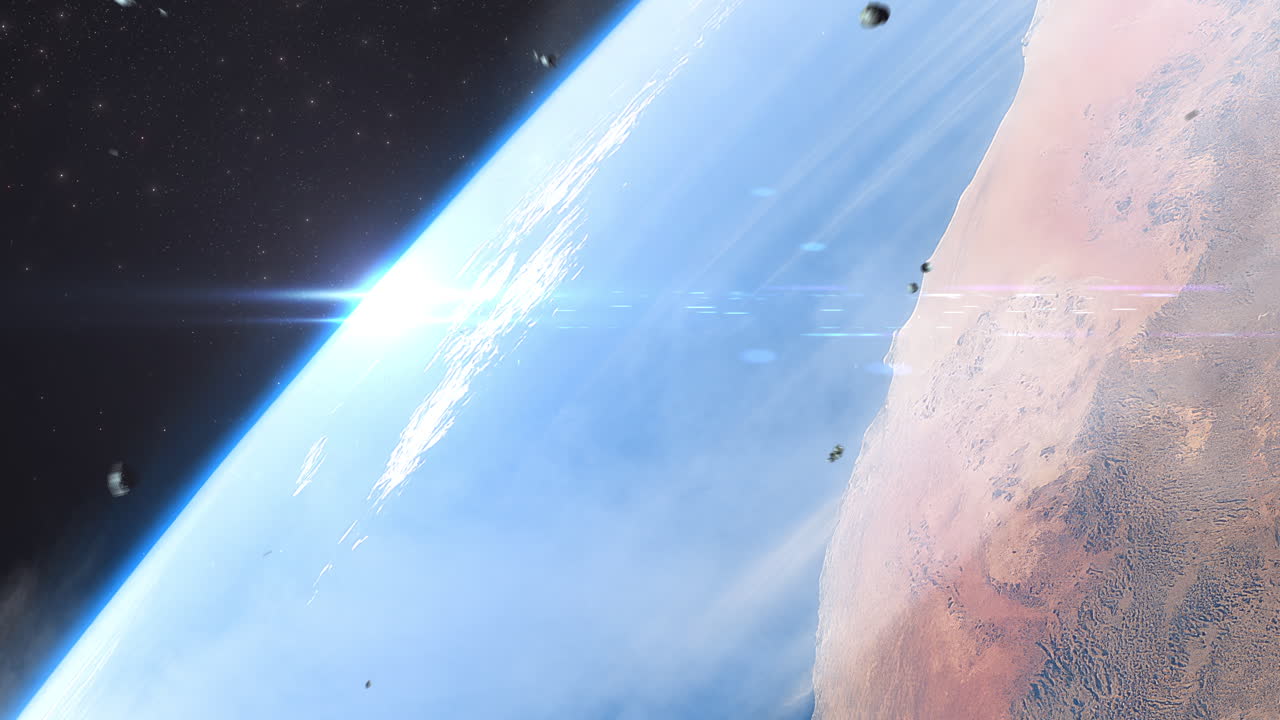 Asteroids drifting above Earth