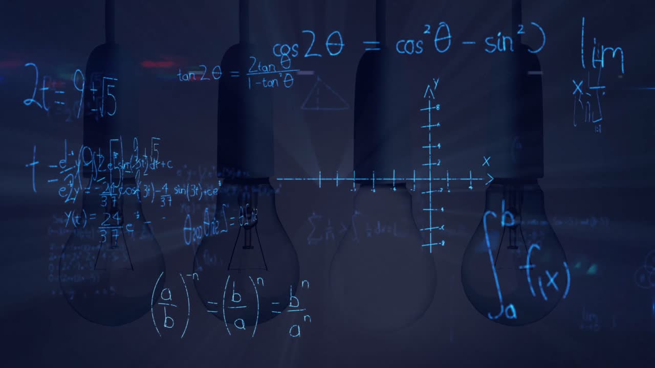 과학적 공식과 데이터 처리로 전구의 애니메이션