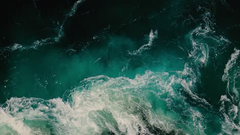waves of water of the river and the sea meet each other during high tide and low tide.