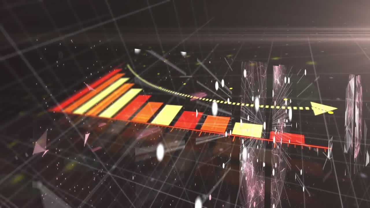 검은색 배경에 있는 다이어그램의 애니메이션