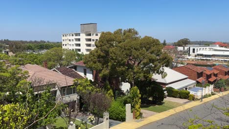 peaceful suburban street in perth, australia
