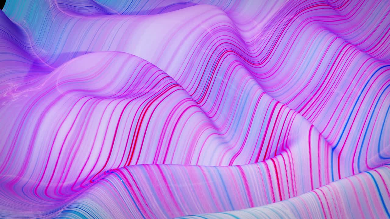 Sfondo fluido astratto in loop stile marmo multicolore. Bella superficie liquida lucida e ondulata con motivo, colore sfumato e onde di flusso. Sfondo luminoso creativo con animazione fluida e delicata