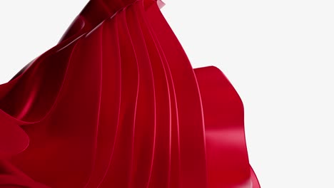 una elegante onda roja en fondo blanco
