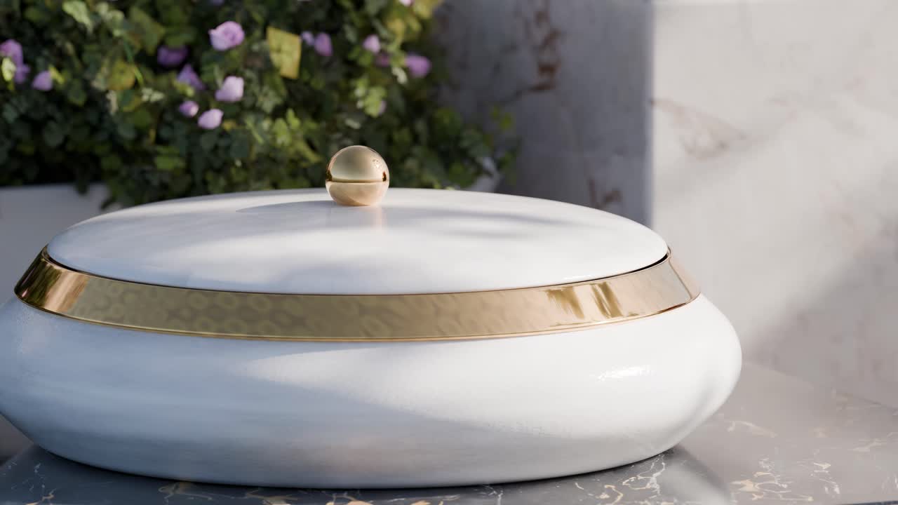 Elegant Makeup Compact Still Life