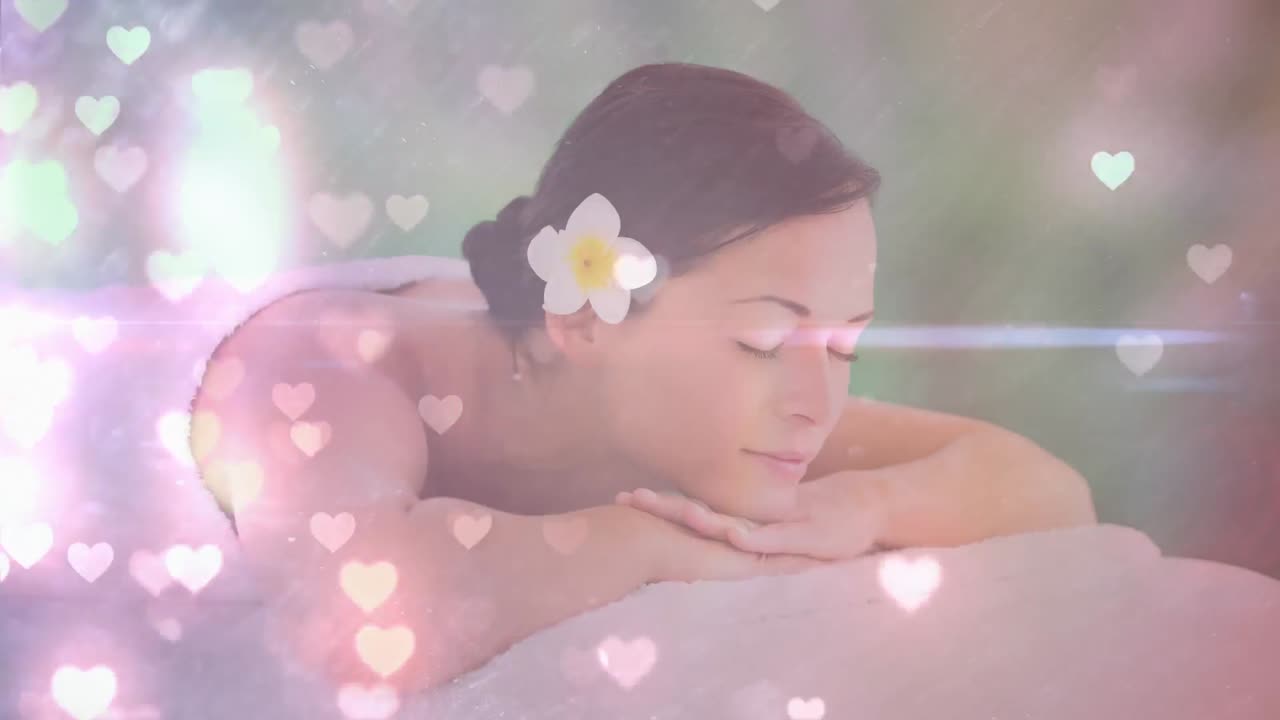 웰니스 센터 에서 휴식을 취하는 여자