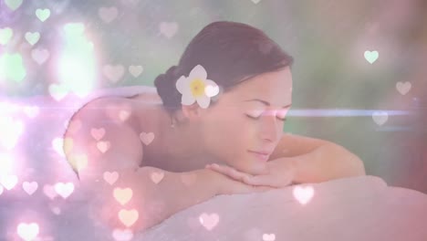 woman relaxing in wellness center
